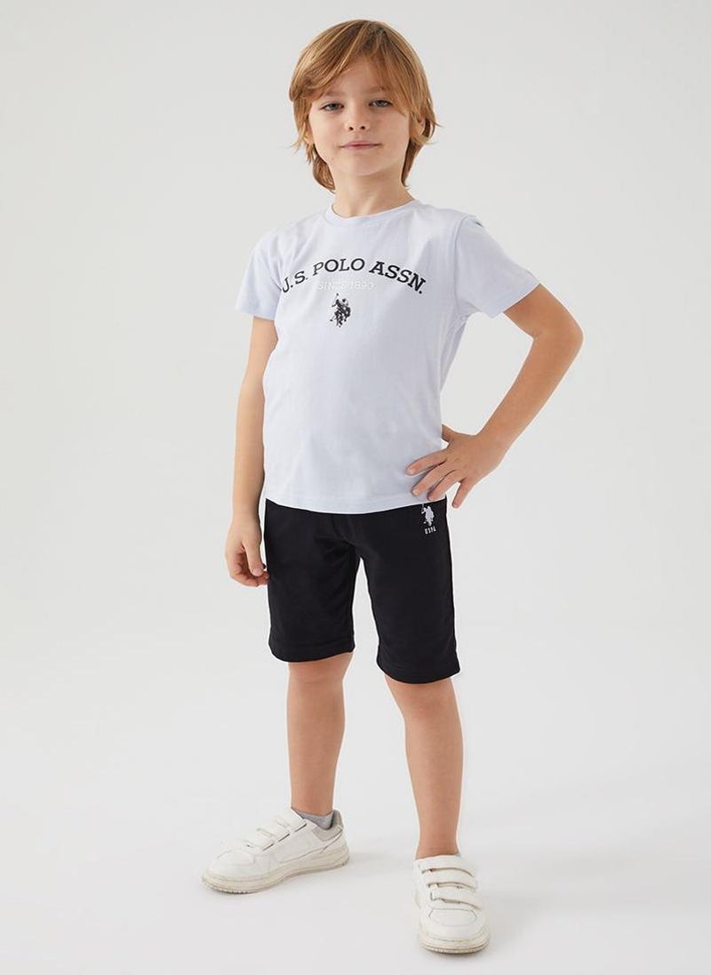 U.S. Polo Assn. U.S. Polo Assn. Boys Blue Bermuda Set - Image 1