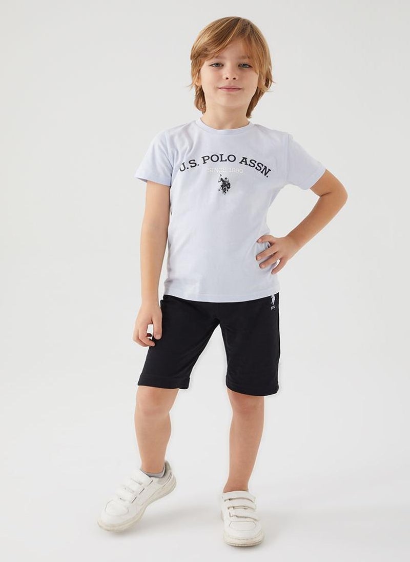 U.S. Polo Assn. U.S. Polo Assn. Boys Blue Bermuda Set - Image 2
