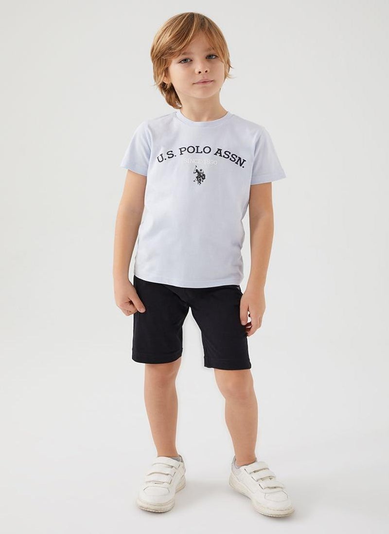 U.S. Polo Assn. U.S. Polo Assn. Boys Blue Bermuda Set - Image 3