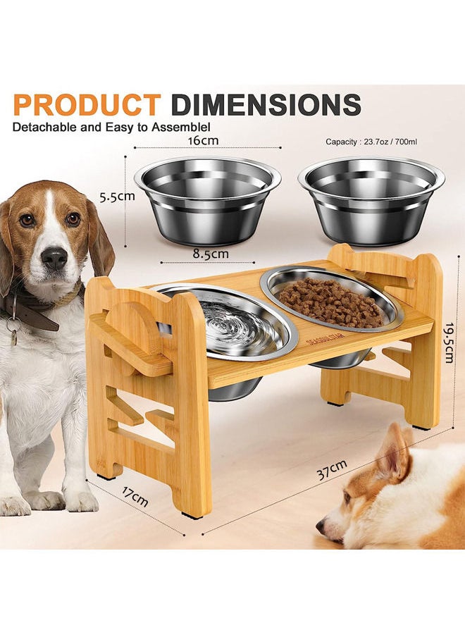 Neostyle - Elevated Dog Bowls, Equipped with High Bracket Sloping Dog Food Bowl,Removable Raised Stand No Spill Pet Food Water Feeding Bowls for Small Medium Dogs Cats, Home & Outdoor Use - Image 1