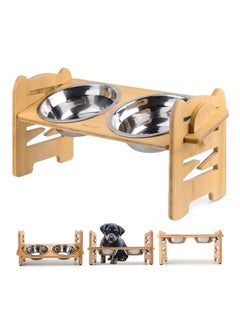 Elevated Dog Bowls, Equipped with High Bracket Sloping Dog Food Bowl,Removable Raised Stand No Spill Pet Food Water Feeding Bowls for Small Medium Dogs Cats, Home & Outdoor Use