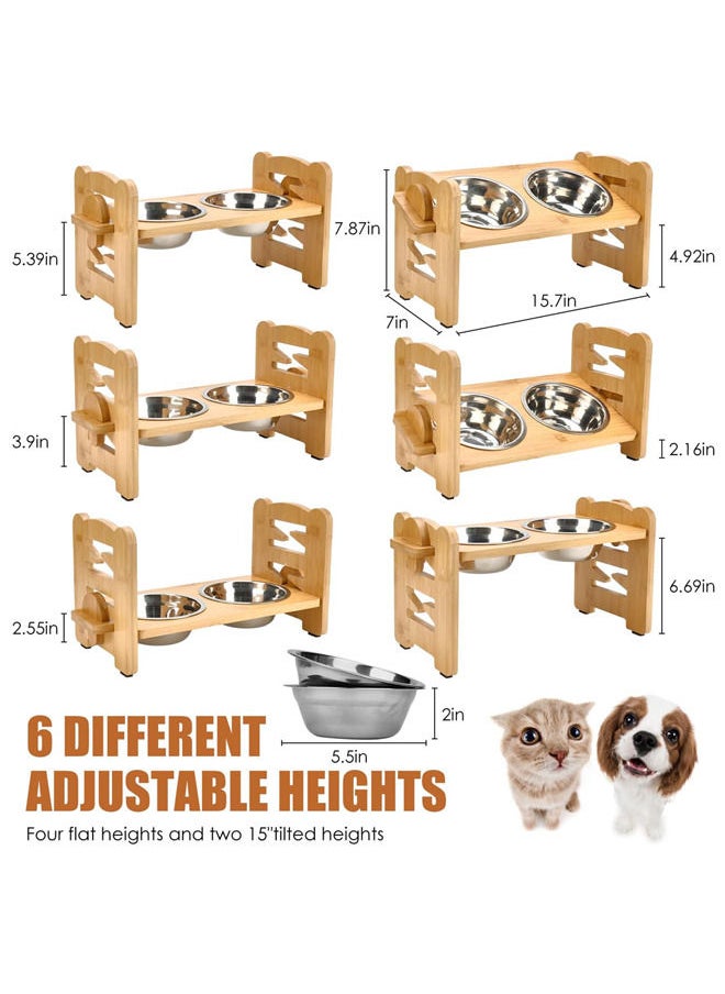 Neostyle - Elevated Dog Bowls, Equipped with High Bracket Sloping Dog Food Bowl,Removable Raised Stand No Spill Pet Food Water Feeding Bowls for Small Medium Dogs Cats, Home & Outdoor Use - Image 1