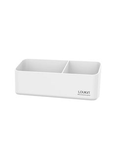 Loukin Magnetic And Adhesive Marker Holder, Dry Erase Accessory Tray, Magnetic Storage Organizer For Whiteboard, Glass Or Refrigerators (White)  - Image 1