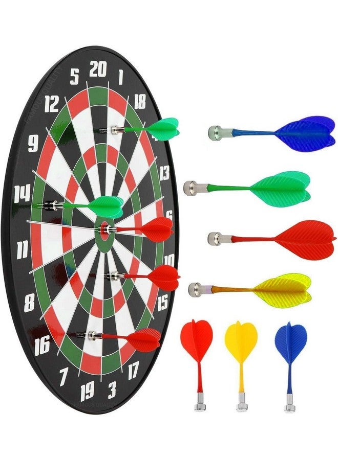 Famous Quality 17.3 inch Classic Score Dartboard Kit - 6 Soft Darts,Family Fun Games,Birthday/Christmas Gifts for Children Adults 17.3- Multi Color - Image 1