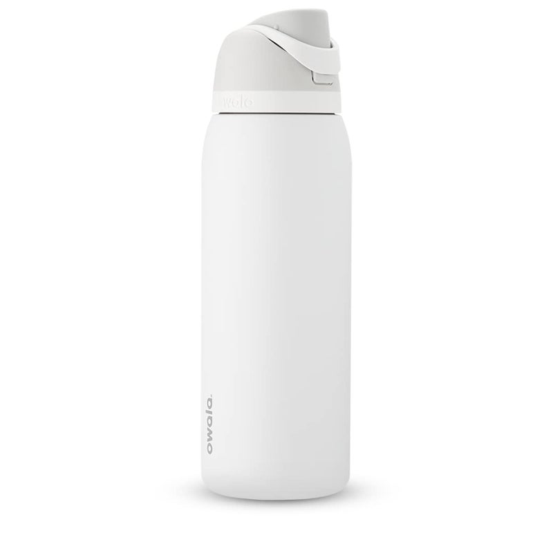 AACHEN Owala FreeSip Insulated Stainless Steel Water Bottle with Straw for Sports, Travel, and School BPA-Free Sports Water Bottle, 40 oz, Shy Marshmallow - Image 1