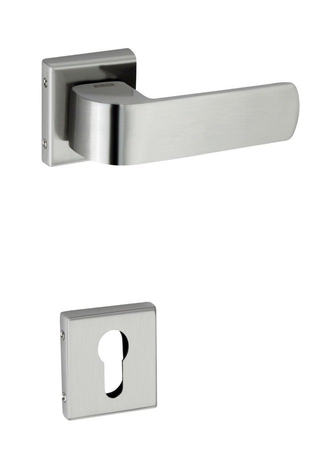 Shrida SS 446 Premium Door Handle Set with Lock Body & Cylinder - Stainless Steel Finish, Modern Lever Handle on Rose Plate with 3 Ultra Security Keys (Full Kit for Main Door) - Image 1