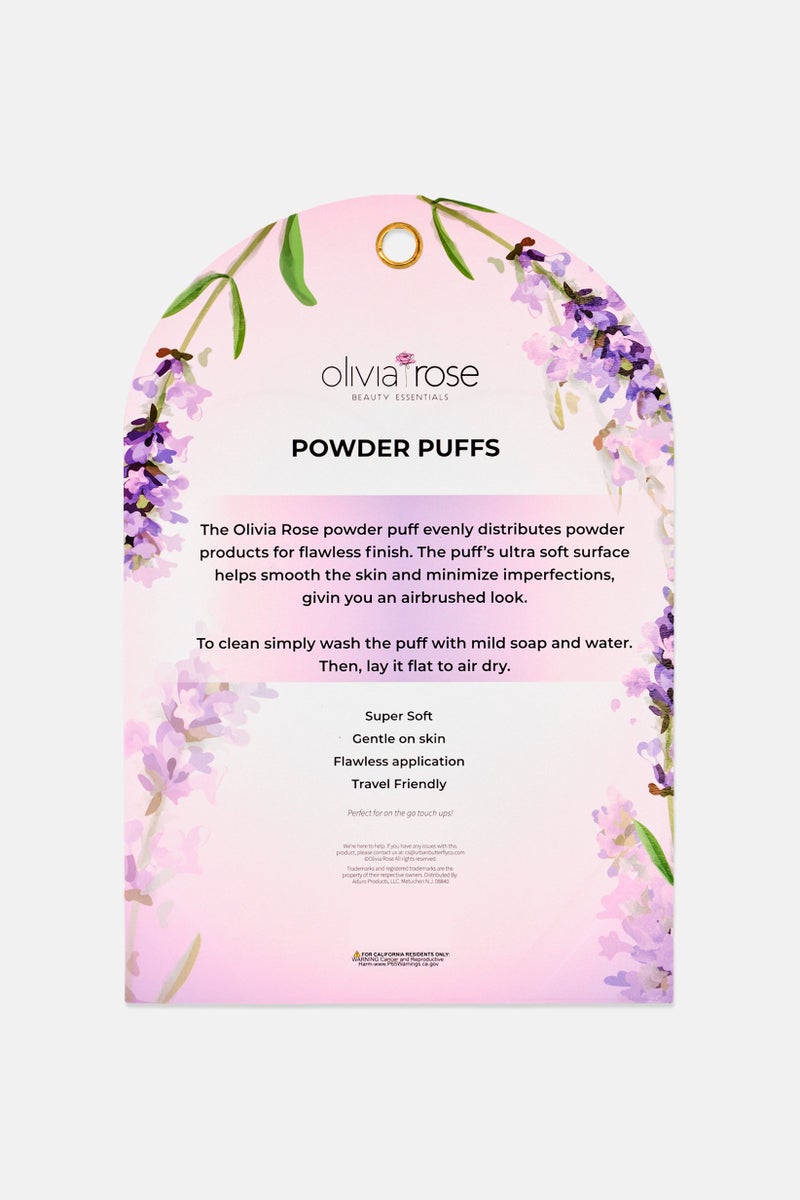 Olivia Rose 10 Pcs Powder Puffs, Lavender - Image 3