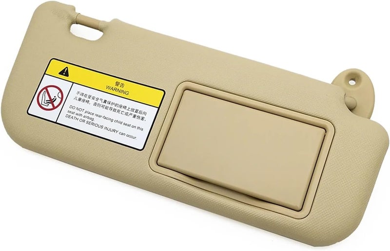 DEMULAX Beige Car Interior Sun Visor with Mirror for Toyota Corolla - Image 1