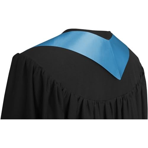 Endea Graduation Endea Light Blue Graduation Stole - Plain Color, Unisex, 62" Graduation Sash (Light Blue) - Image 4