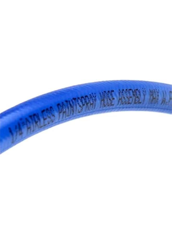 عربست خرطوم الرش بدون هواء، 50 قدم × 1/4 بوصة خرطوم رش الدهان بدون هواء، 3300 رطل لكل بوصة مربعة خرطوم لكل الدهانات، أنبوب مرن عالي الضغط، لون أزرق  - Image 5