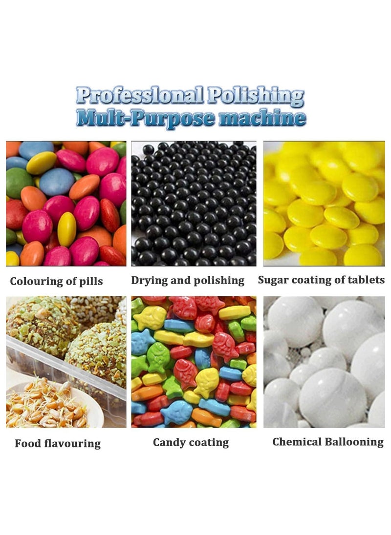 LETWOO LETWOO Electric Sugar Coating Machine 1000W Candy Coater Machine Diameter 30cm 2-5kg/h Chocolate Coating Polishing Machine Speed adjustable Coater Sugar ball Coating Drying Machine  - Image 2
