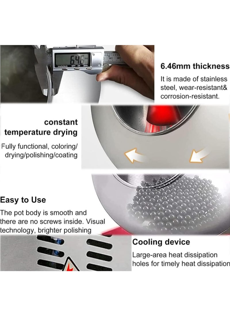 LETWOO LETWOO Electric Sugar Coating Machine 1000W Candy Coater Machine Diameter 30cm 2-5kg/h Chocolate Coating Polishing Machine Speed adjustable Coater Sugar ball Coating Drying Machine  - Image 4