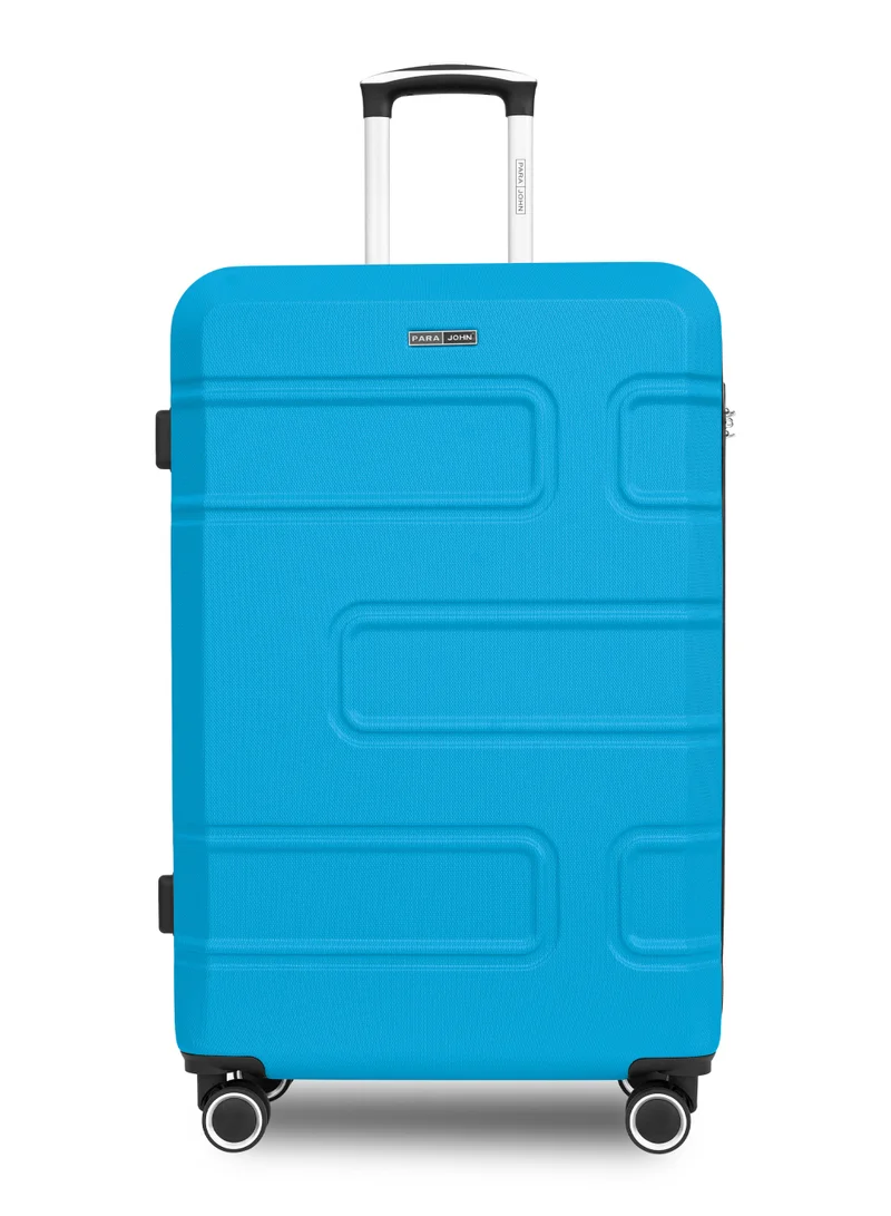 بارا جون UrbanShield 28-Inch Check-in Luggage – Lightweight ABS Hard Shell Suitcase with 360° Spinner Wheels & TSA Lock - Blue