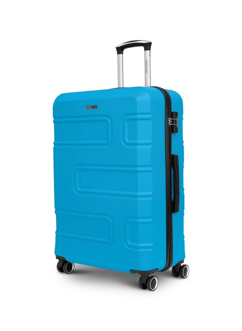 بارا جون UrbanShield 28-Inch Check-in Luggage – Lightweight ABS Hard Shell Suitcase with 360° Spinner Wheels & TSA Lock - Blue