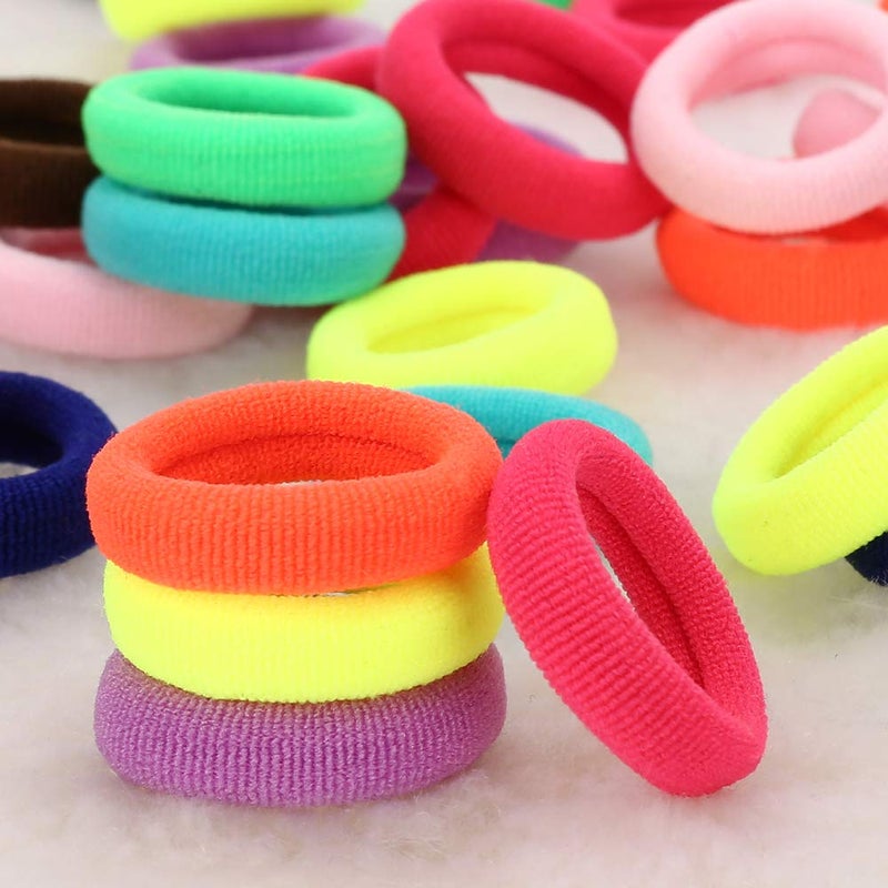 BAOLI 200PCS Soft Hair Elastics and Toddler Hair Ties - Mini Ponytail Holders in 10 Colors, 1 Inch Diameter, for Babies, Toddlers and Girls by NineTong - Image 3