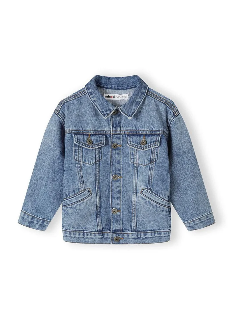 مينوتي Kids Boys  Collared Denim Jacket