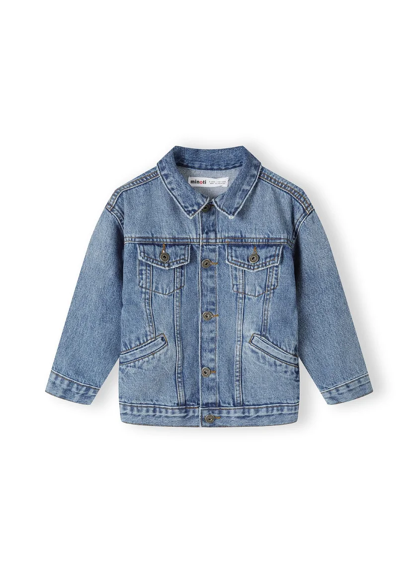 مينوتي KIds Collared Denim Jacket