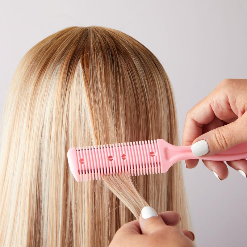 Glamlily مجموعة مشط حلاقة شعر غلمللي - مقص تقليم الأطراف المتقصفة - مشط تخفيف سهل - عبوة من 4 - 7.1 × 1.2 بوصة - ألوان متنوعة - Image 5