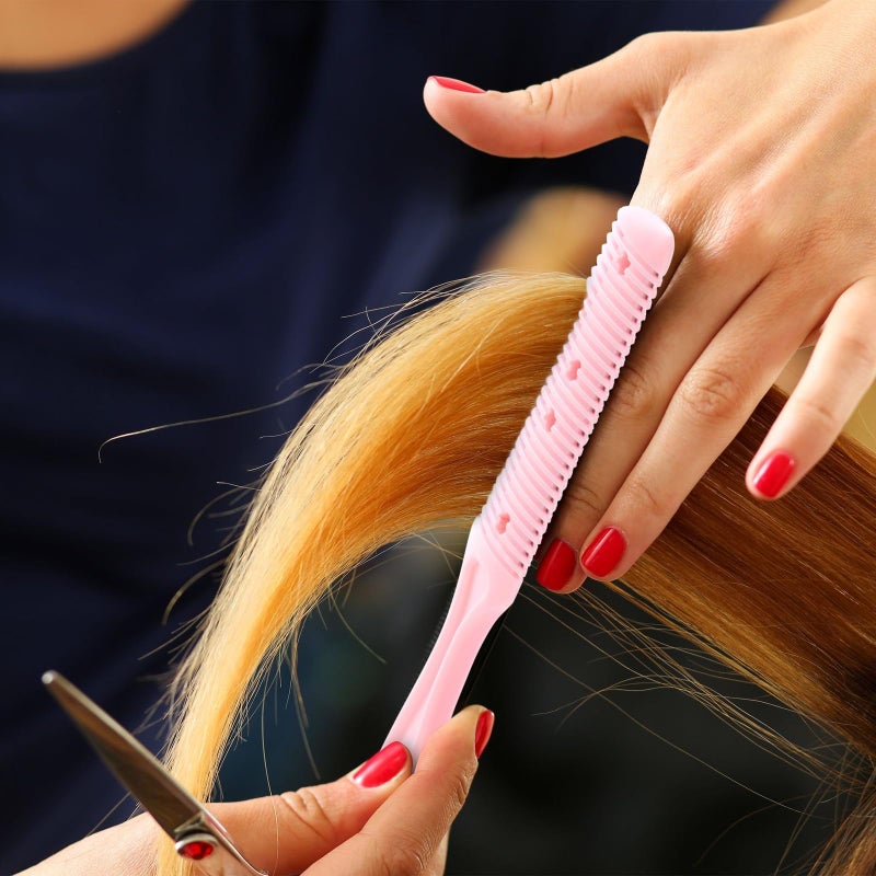 Glamlily مجموعة مشط حلاقة شعر غلمللي - مقص تقليم الأطراف المتقصفة - مشط تخفيف سهل - عبوة من 4 - 7.1 × 1.2 بوصة - ألوان متنوعة - Image 4