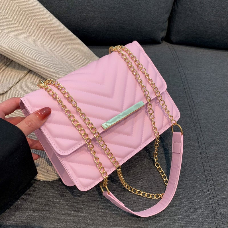 This Year'S Popular Fashion Joker Korean Temperament Chain Underarm Bag Women'S 2023 Small Square Bag For Women - Image 3