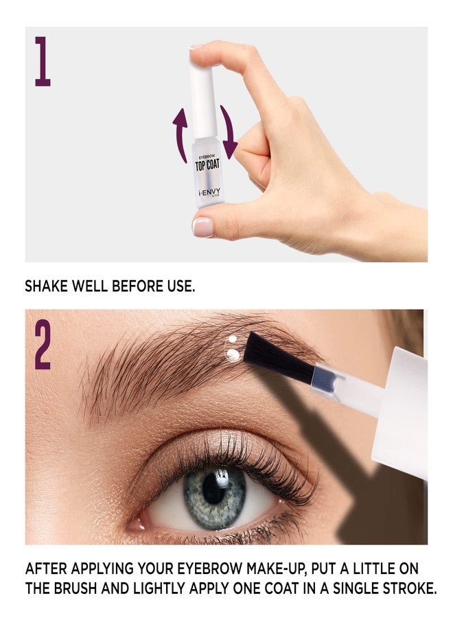 iEnvy i-ENVY by KISS Eyebrow Sealer, Clear Eyebrow Setting Topcoat for Perfect Brows, 24 Hour Long Lasting Waterproof, Smudge-Proof, Sweat-Proof for Extreme Hold, Non-Glossy Finish with Brush Applicator - Image 4