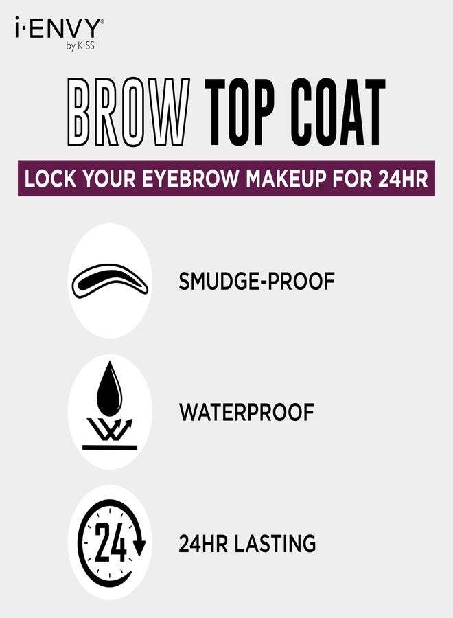 iEnvy i-ENVY by KISS Eyebrow Sealer, Clear Eyebrow Setting Topcoat for Perfect Brows, 24 Hour Long Lasting Waterproof, Smudge-Proof, Sweat-Proof for Extreme Hold, Non-Glossy Finish with Brush Applicator - Image 5