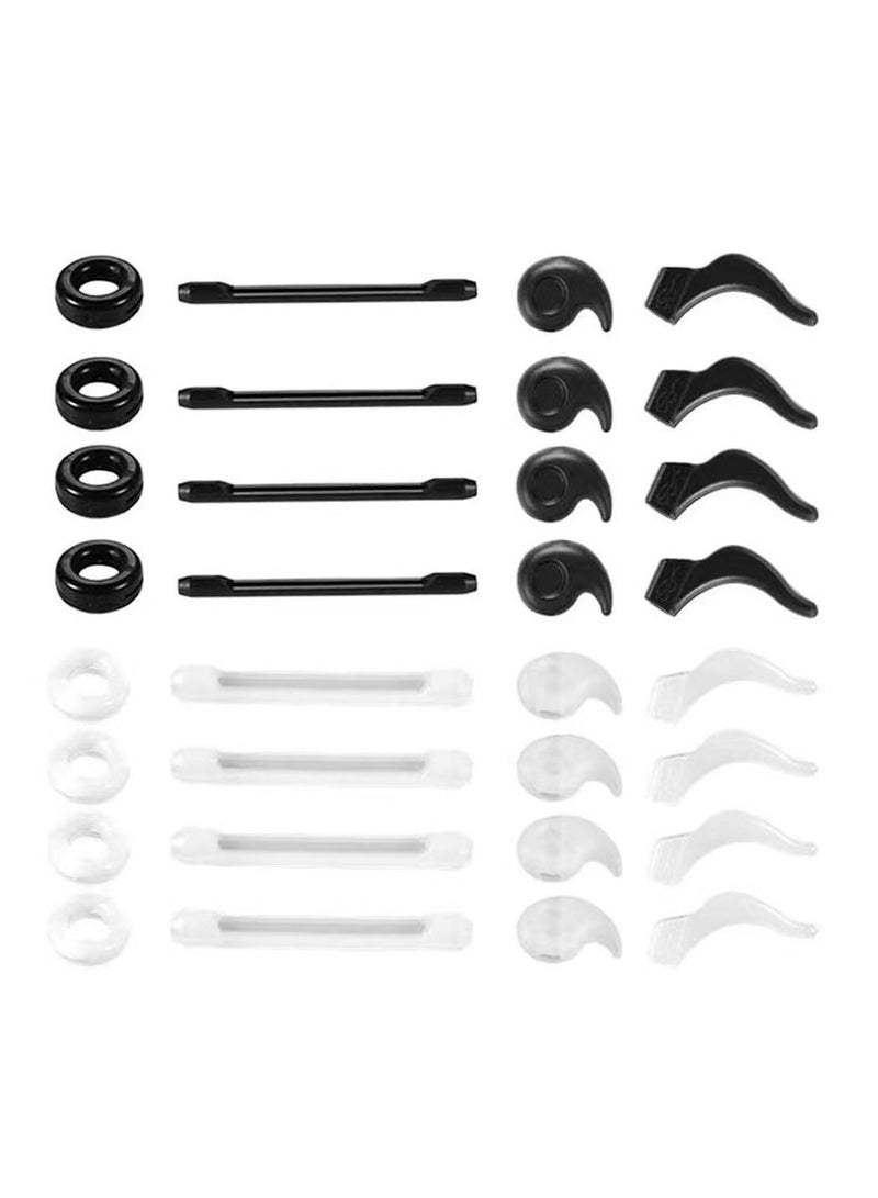 16 زوجًا من مثبتات النظارات، حامل نظارات من السيليكون الممتاز المضاد للانزلاق، واقيات خطافات مريحة لمقبض الأذن للنظارات الشمسية ونظارات القراءة