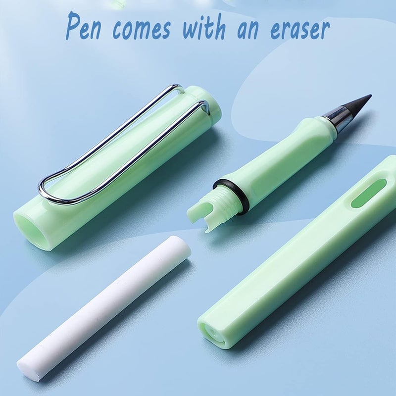 comfrt Homezo Everlasting Pencil, Inkless Magic Everlasting Pencil, Infinity Pencil with Eraser, Inkless Pencils Eternal, Infinite Pencil Inkless Metal Pen, Everlasting Pencil 6pcs (C) - Image 5