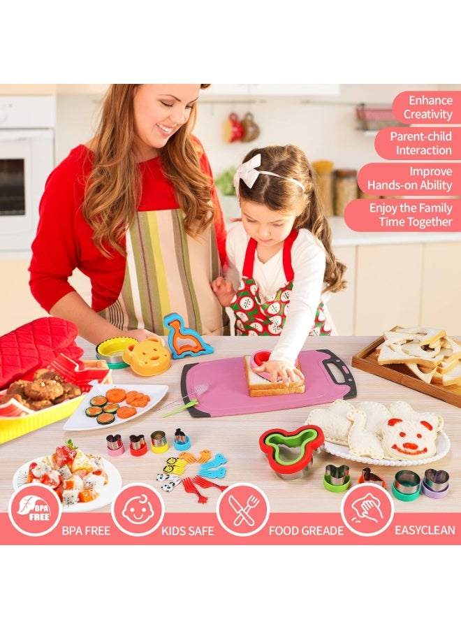 Bukela 25 Pcs Sandwich Cutter and Sealer Set, Sandwich Cutters for Kids Lunch, Uncrustable Sandwich Cutter for Lunch Box, Vegetable Fruit Cutter Shapes for Kids Bento Box - Image 5