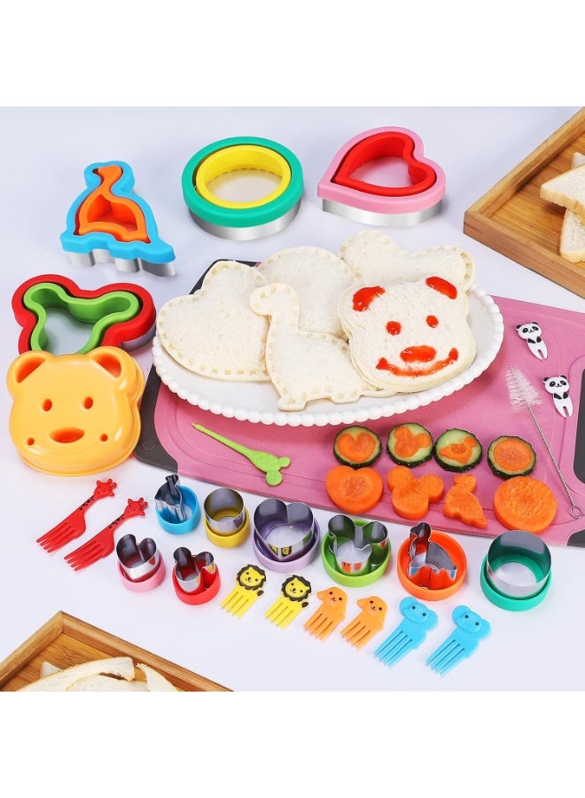 Bukela 25 Pcs Sandwich Cutter and Sealer Set, Sandwich Cutters for Kids Lunch, Uncrustable Sandwich Cutter for Lunch Box, Vegetable Fruit Cutter Shapes for Kids Bento Box - Image 2