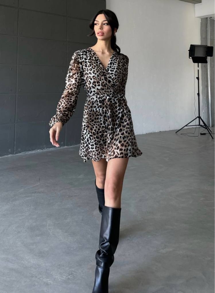 جوي فستان تول قصير مطبوع - Image 1