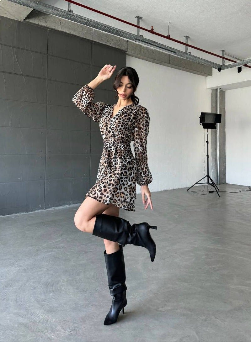 جوي فستان تول قصير مطبوع - Image 2