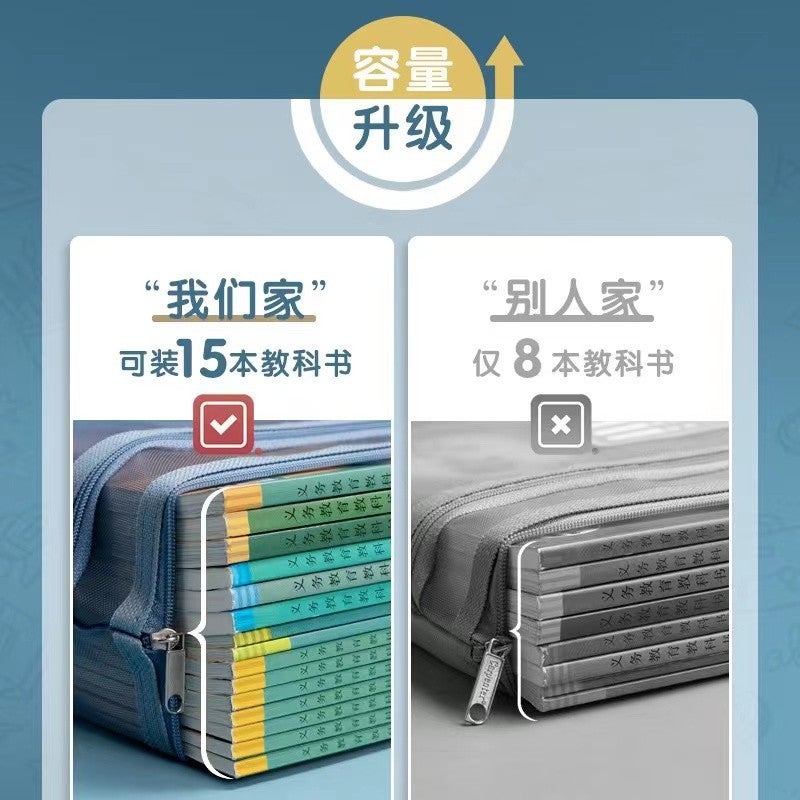 Subject Bag Subject A4 Sub-Subject Homework Examination Paper Data Classification Storage Bag Transparent Schoolbag Mesh Handbag - Image 4