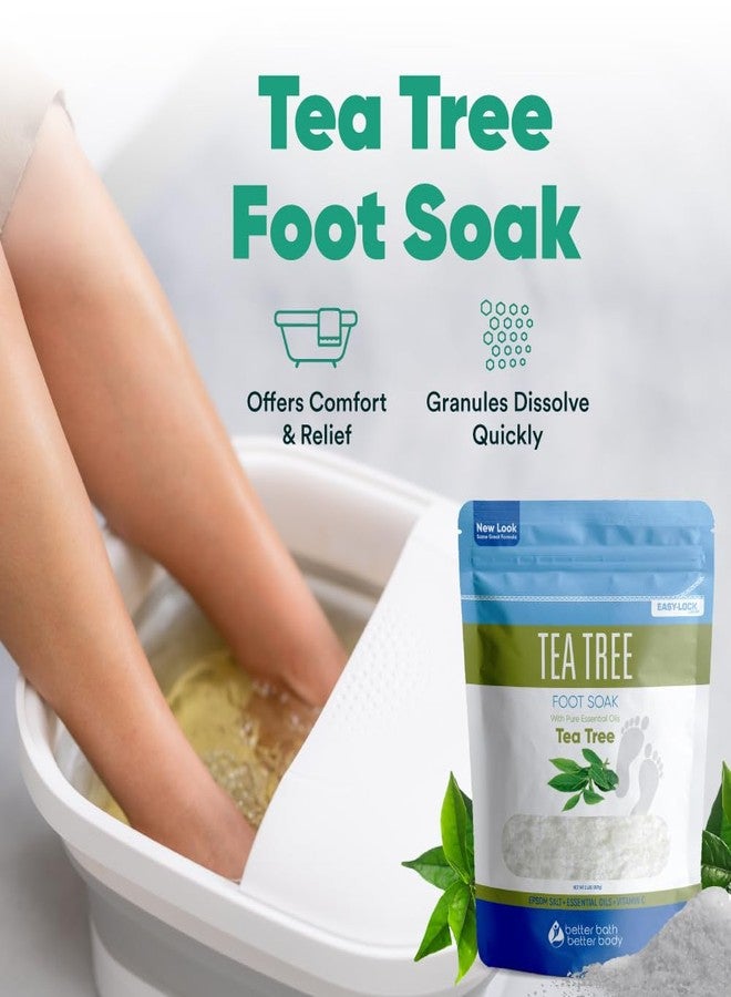 Better Bath Better Body Tea Tree Foot Soak 32 Ounces Epsom Salt with Natural Tea Tree, Lavender and Eucalyptus Essential Oils Plus Vitamin C in BPA Free Pouch with Easy Press-Lock Seal - Image 5