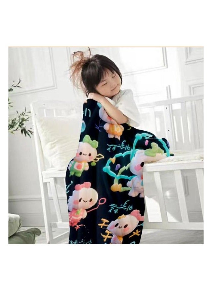 general Baby and children's cartoon flannel thin blanket (warm and comfortable, suitable for sleep, game use) 70cm*100cm - 609 - Image 2