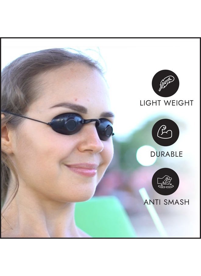 Super Sunnies - UV Eye Protection, FDA Compliant Individual Tanning Bed Goggles Eyeshields, Glasses, 12 Pack - Image 1