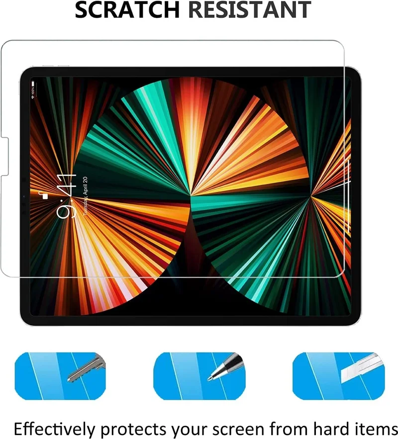 ESR Apple iPad Pro 12.9 5th Generation 2021 Inch A2378 A2379 A2461 A2462 Series 9h Tempered Oleophobic Screen Protector