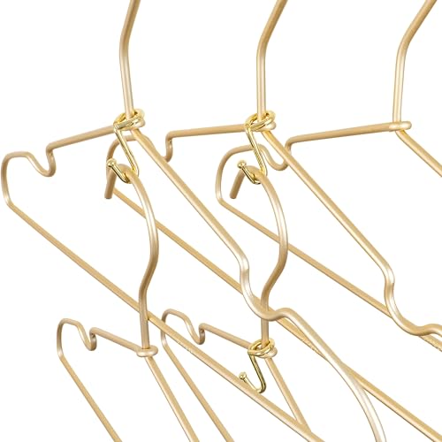 Koobay Metal Clothes Hanger, 36 Pack Connector Hooks Stable Gold Metal Outfit Hangers Extender Clips Organizer Strong Mini Cascading Hanger Hooks - Image 5