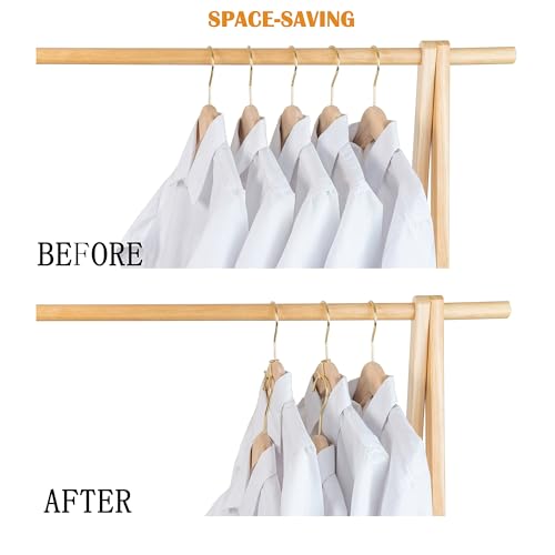 Koobay Metal Clothes Hanger, 36 Pack Connector Hooks Stable Gold Metal Outfit Hangers Extender Clips Organizer Strong Mini Cascading Hanger Hooks - Image 4