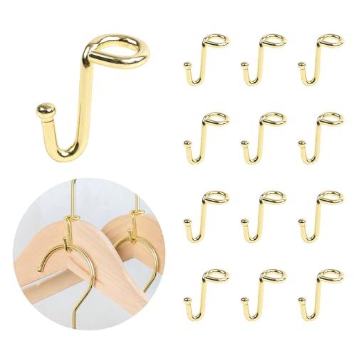 Koobay Metal Clothes Hanger, 36 Pack Connector Hooks Stable Gold Metal Outfit Hangers Extender Clips Organizer Strong Mini Cascading Hanger Hooks - Image 1
