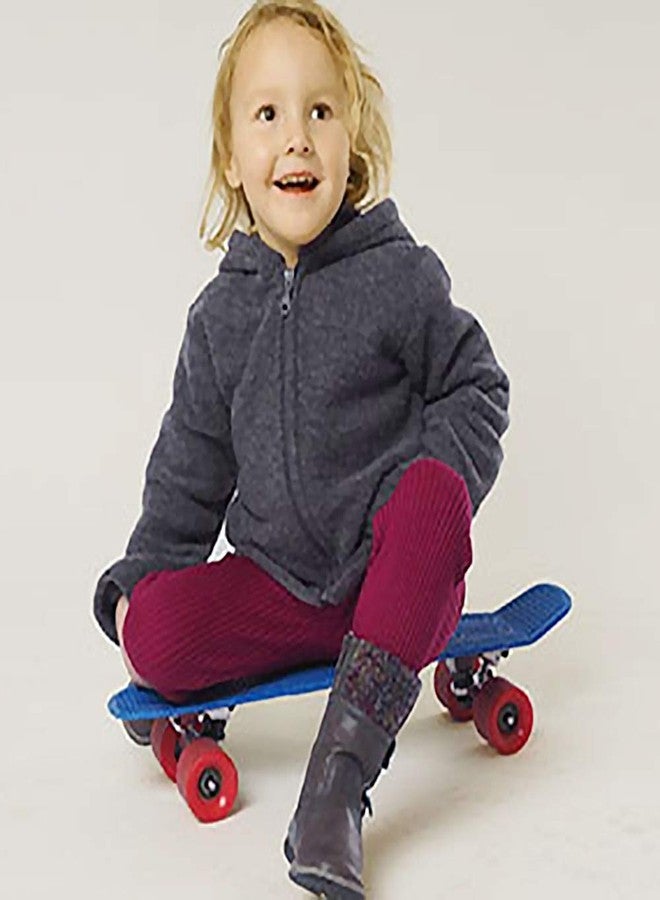 Ecoable Kids Thermal Bottoms: Baby Winter Leggings Pants, Organic Merino Wool (EU 86-92/12-18 Months, Red) - Image 3