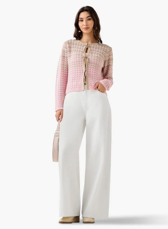 ايكونيك Iconic Regular Fit Round Neck Cardigan