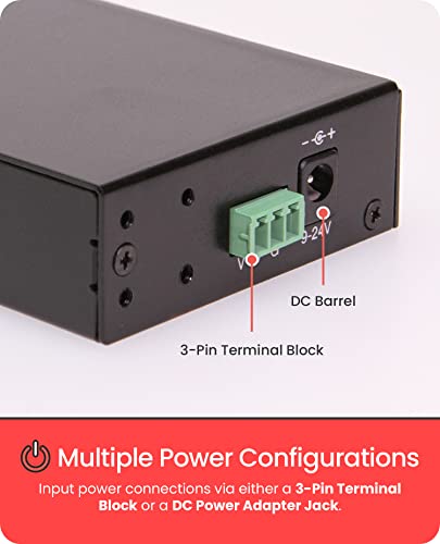 Gearmo 7 Port USB 3.0 Hub w/Surge Protection, Rugged Metal Enclosure Ready to Mount on DIN Rail or Wall, Compatible with Windows 7/8/10/11, MacOS & Linux - Image 2