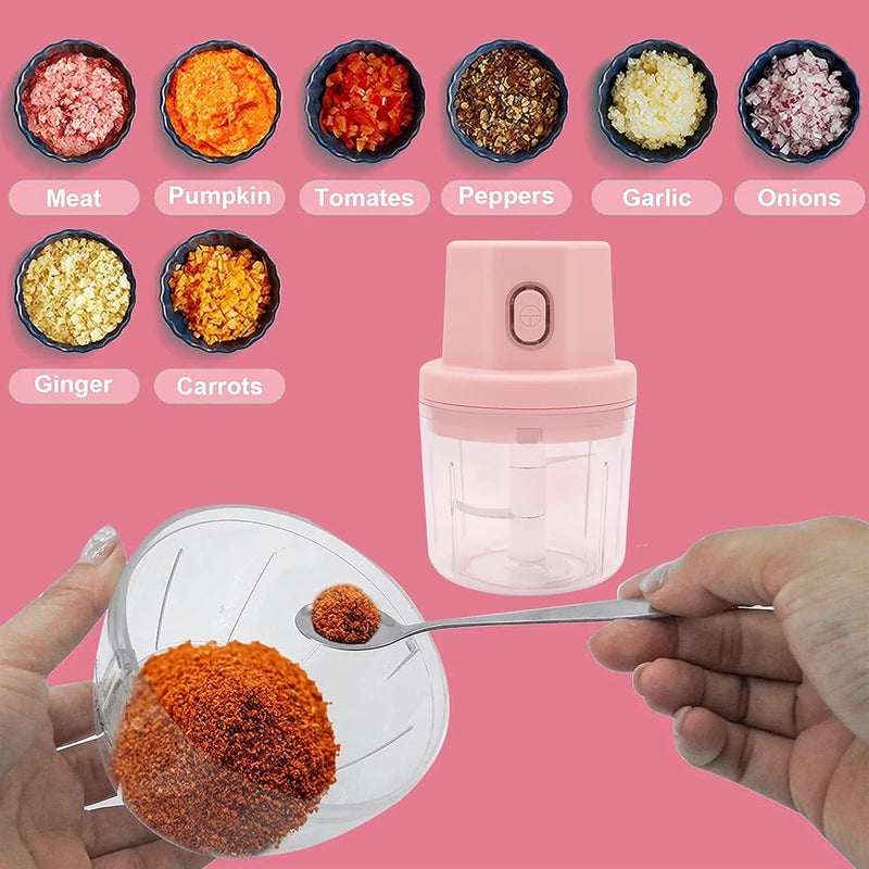 Wireless Mini Food Chopper USB Rechargeable, 250ml Cordless Electric Vegetable, Fruit & Meat Grinder, Baby Food Maker, Garlic, Onion, Ginger Mincer, Quick & Easy Prep, Compact Modern Kitchen Gadget - Image 2