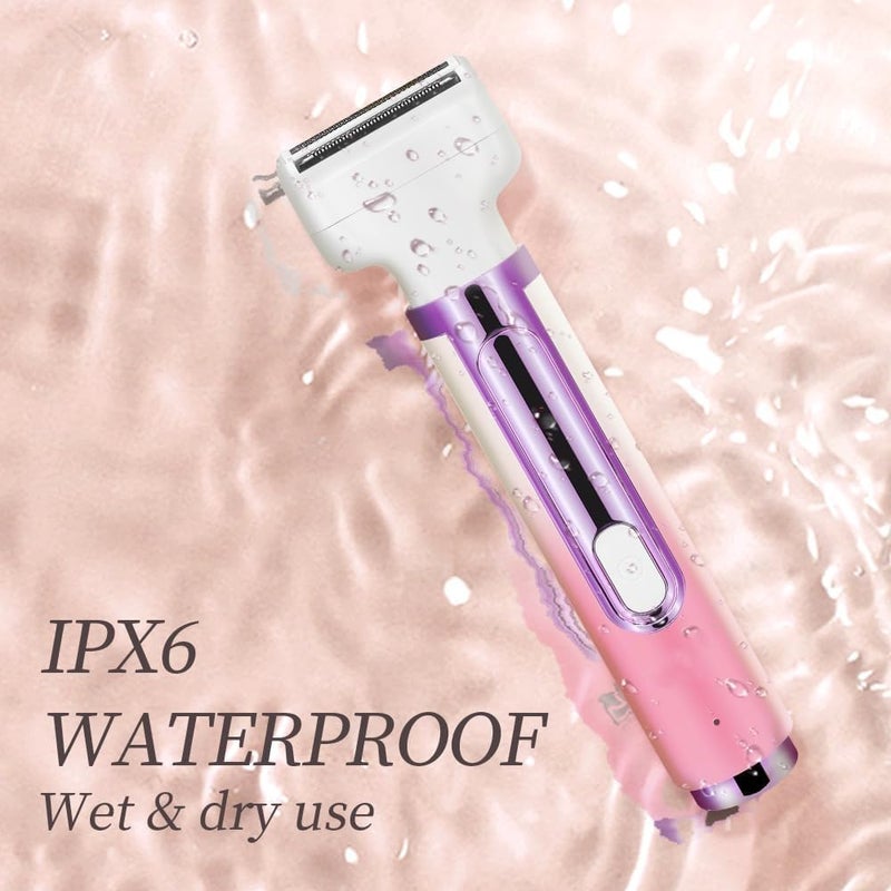 Zikra Electric Bikini Trimmer, 4-in-1 Women's Trimmer, IPX6 Waterproof Epilator for Legs/Underarms/Eyebrow/Face/Nose/Bikini, Wet & Dry Painless Shaver for Women - Image 3