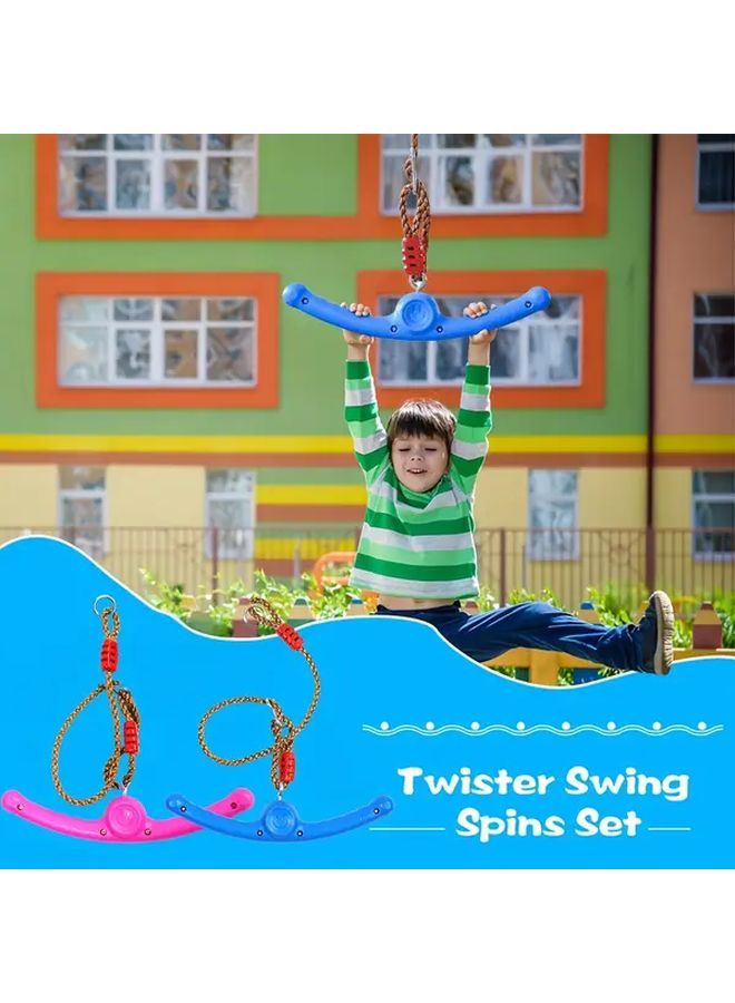 Blue 360 Degree Rotating Whirlwind Swing For Outdoor Fitness Arm Training Gyms Recreational Activities - Image 2