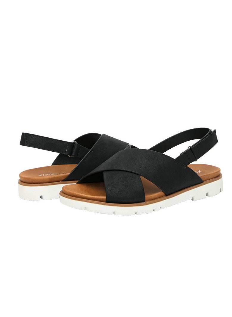 SIKETU Women's Summer New Flat Maternity Sandals Versatile Casual Beach Shoes Roman Sandals - Image 1