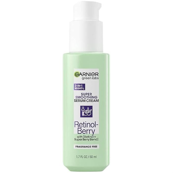 GarnierGreen Labs 3-in-1 SUPER SMOOTHING SERUM Cream, Retinol Berry 1.7 fl oz - Image 3