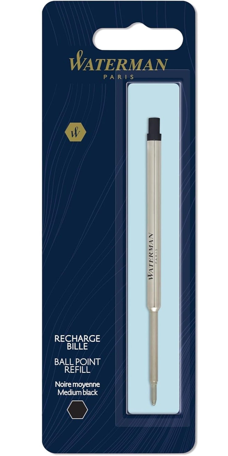 Waterman Medium Black Ballpoint Pen Refill - WATS0944480 - Image 1