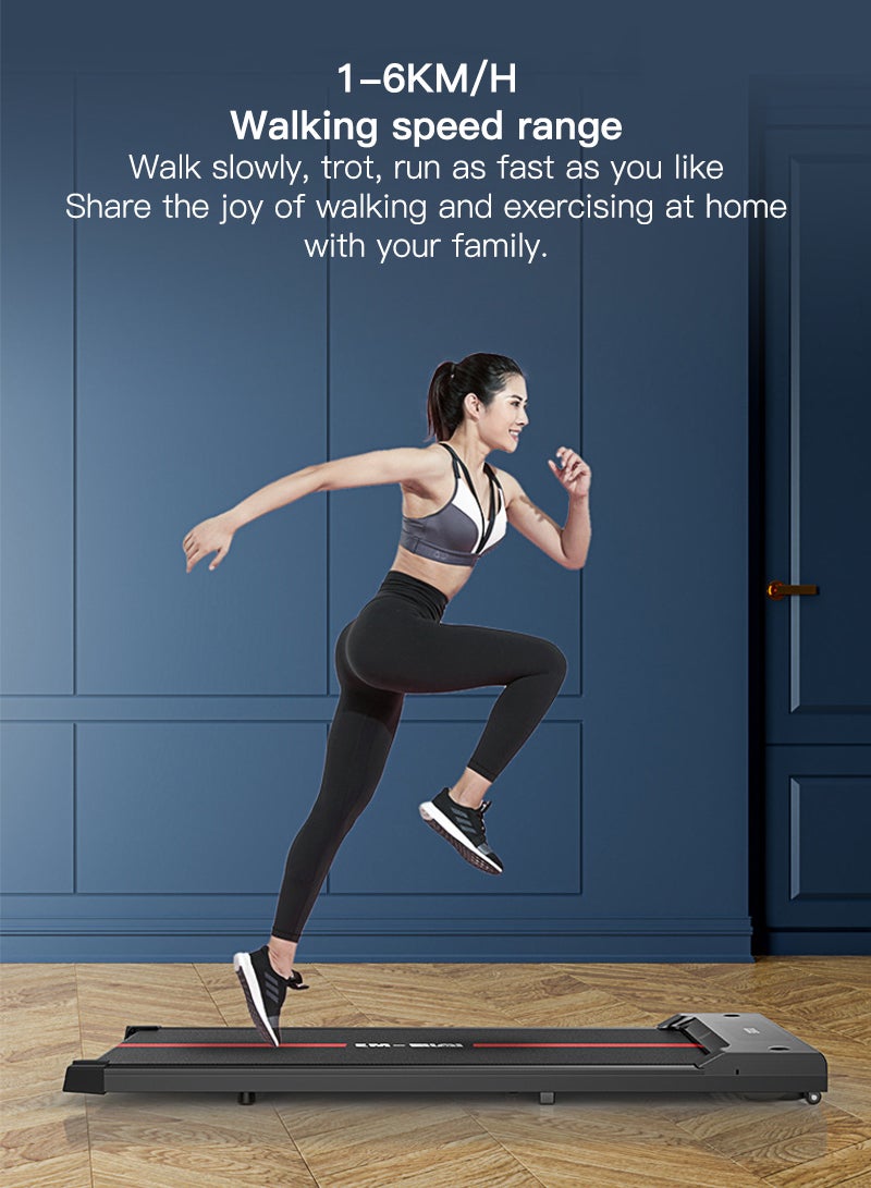 Sharpdo 1-6KM/H Household Flat Electric Treadmill Easy to Store and Foldable 121*50*8CM - Image 3